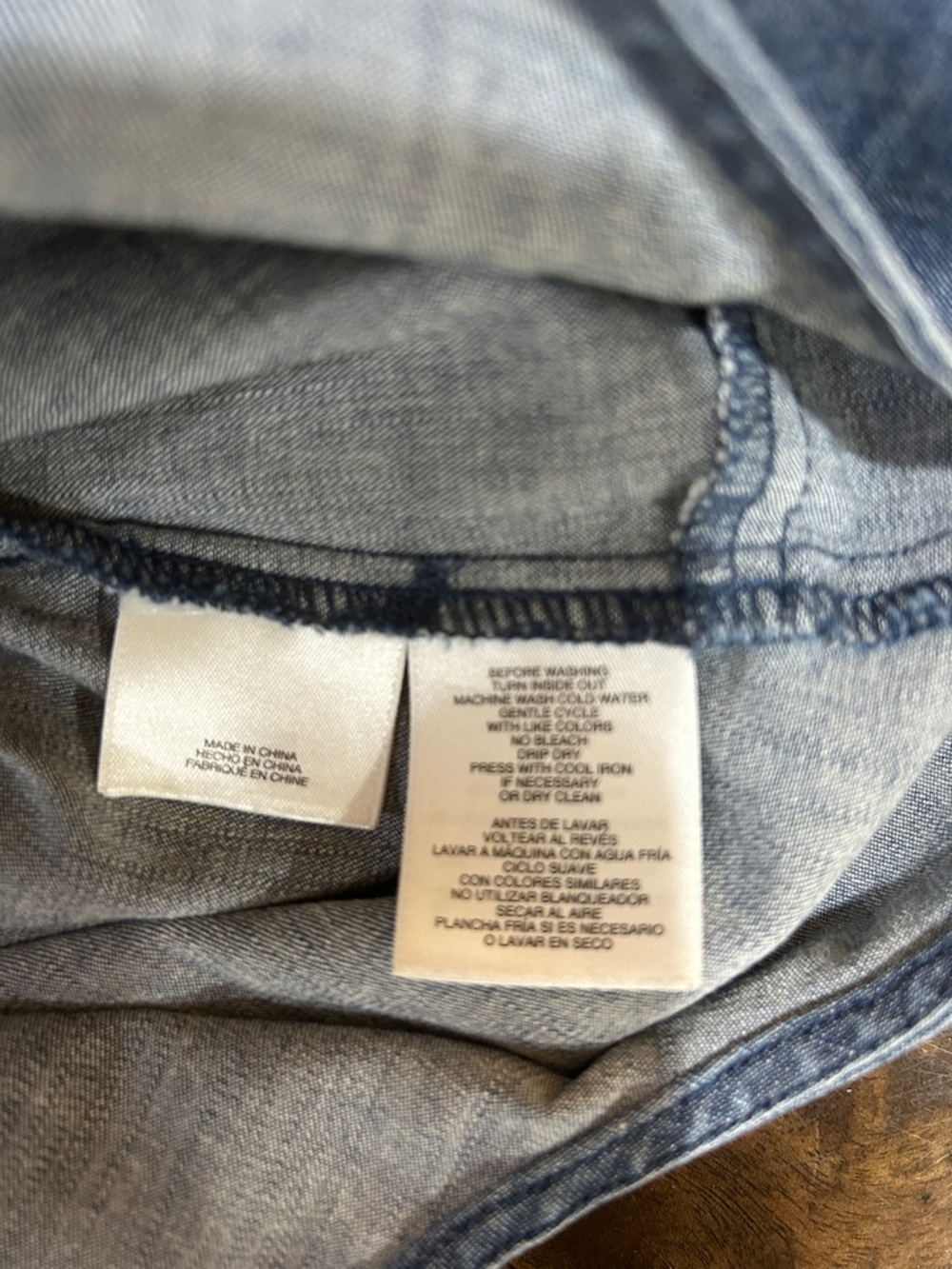 Anne Klein Lightweight Denim Shift Dress - Picture 9 of 10